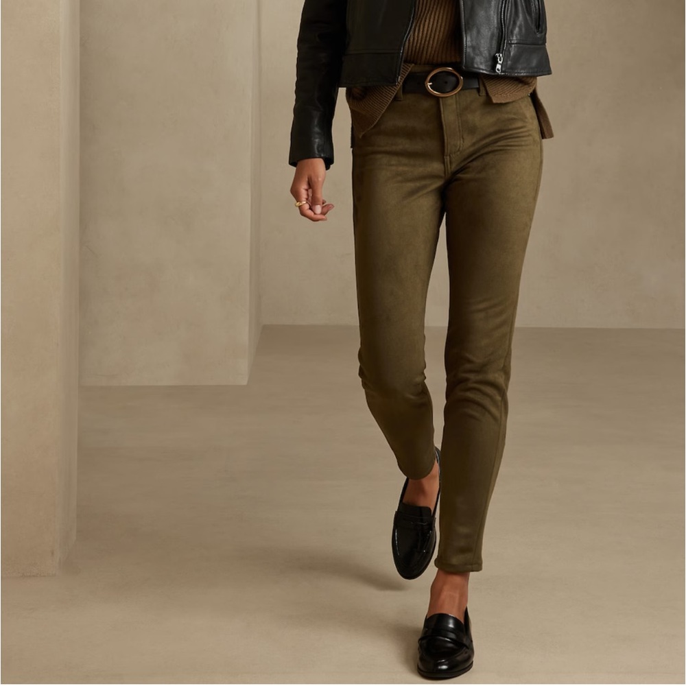 Banana Republic Heritage Vegan Suede Olive Pants